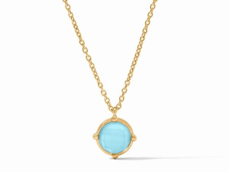 [Julie Vos] Honeybee Solitaire Necklace-Iridescent Capri Blue Online