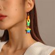 Rainbow Acrylic & 18K Gold-Plated Chain Star Drop Earrings Hot on Sale