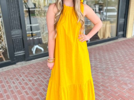 [Mud Pie] Julip Maxi Dress-Mustard on Sale