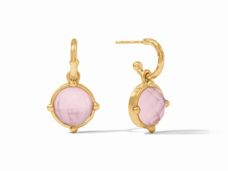 [Julie Vos] Honeybee Hoop & Charm Earrings-Iridescent Rose on Sale