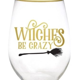 Witches Be Crazy Wine Glass Online Sale