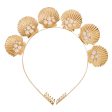 Pearl & 18K Gold-Plated Shell Headband Online Sale