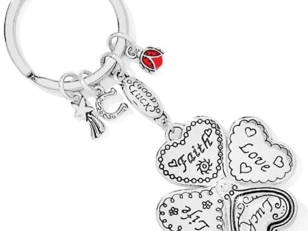 [Brighton] Lucky Clover Heart Fob-Silver Online Sale