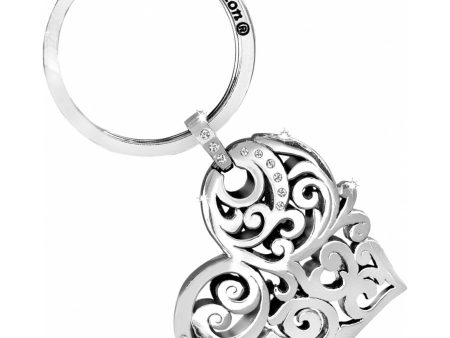 [Brighton] Madrid Heart Key Fob-Silver For Sale