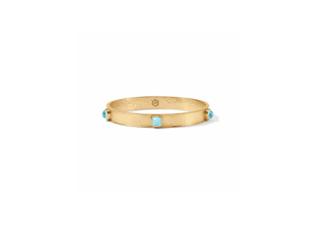 [Julie Vos] Catalina Stone Bangle-Iridescent Capri Blue-M Discount