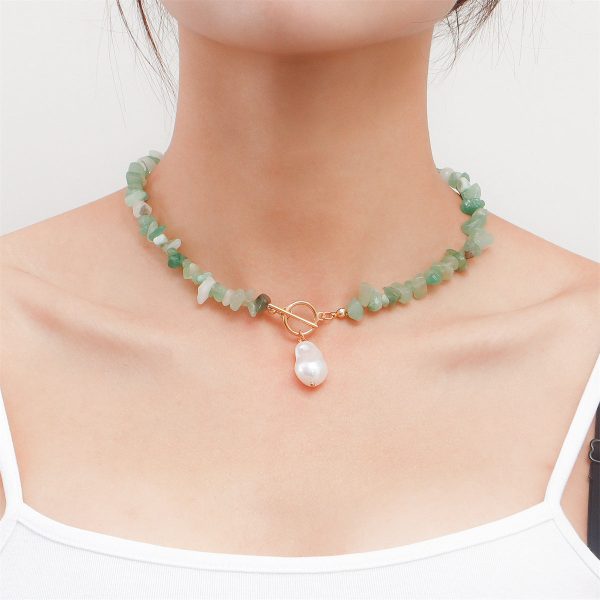 Pearl & Green Irregular Resin 18K Gold-Plated Drop Pendant Toggle Necklace Online Hot Sale