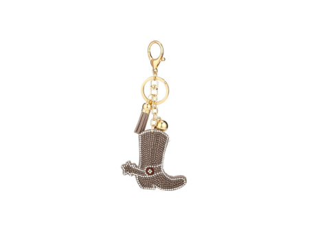 Cowboy Boot Key Chain-Silver on Sale