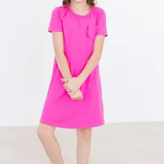 [Mila & Rose] Hot Pink T-Shirt Dress 7 8 Cheap