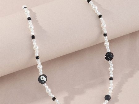 Pearl & Howlite Yin & Yang Station Necklace Supply