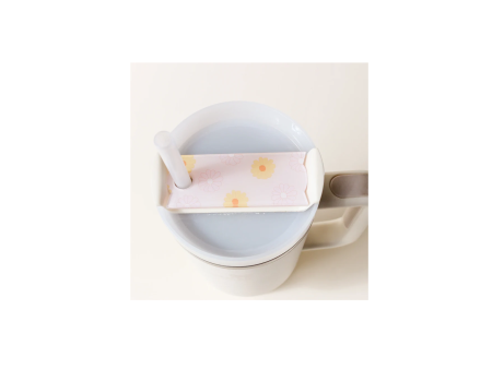 Darling Daisy Tumbler Lid Tag-Peach Sale