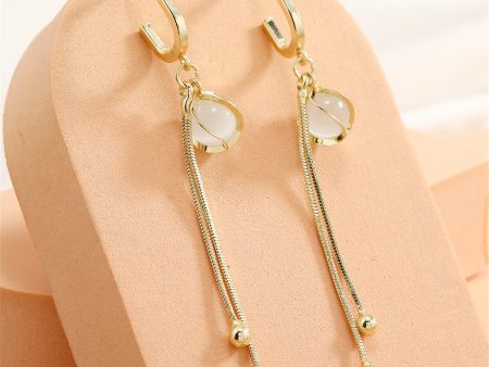 Cats Eye & 18K Gold-Plated Lantern Tassel Drop Earrings Sale