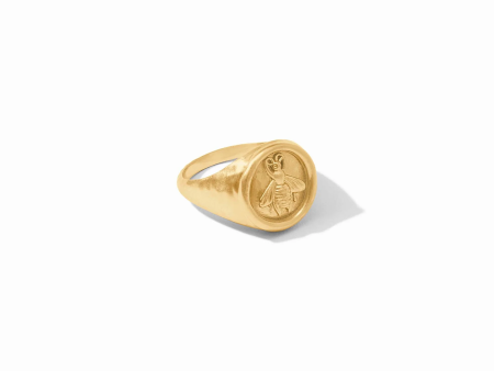 [Julie Vos] Bee Signet Ring-Gold-7 Online Sale