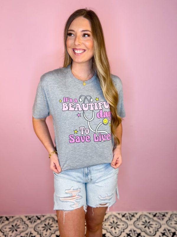 [Jane Marie] It s A beautiful Day To Save Lives-T-Shirt Supply