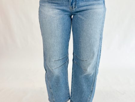 Far Out High Rise Barrel Jeans Online Hot Sale