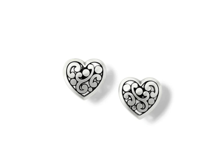 Contempo Heart Post Earrings For Cheap