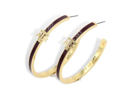 Texas A&M Logo Hoop Earrings Supply