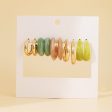 Colored Resin & 18K Gold-Plated Hoop Earring Set Sale