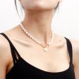 Pearl & Enamel 18K Gold-Plated Heart Pendant Choker Necklace Sale