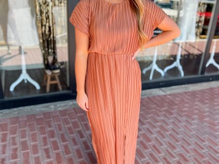 Main Way Pleated Maxi Dress-F. Rose Online