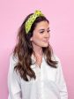 Citrus Brocade Headband With Crystals Supply