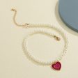 Pearl & Green Enamel 18K Gold-Plated Heart Pendant Beaded Necklace Online Hot Sale