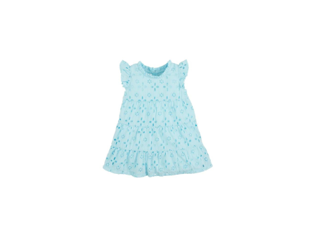 [Mud Pie] Mini Lula Eyelet Dress-Blue Discount