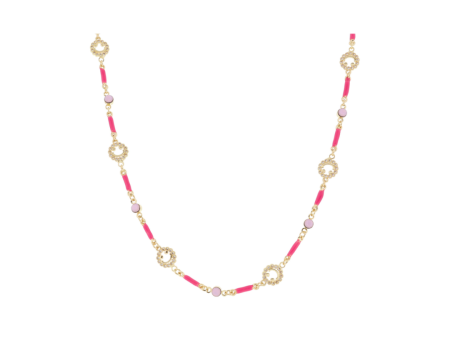 [Jane Marie] Kids Link Necklace-Heart Eyed Happy Face Discount