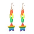 Rainbow Acrylic & 18K Gold-Plated Chain Star Drop Earrings Hot on Sale