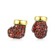 Red Cubic Zirconia & 18K Gold-Plated Mismatch Gloves Stud Earrings Cheap