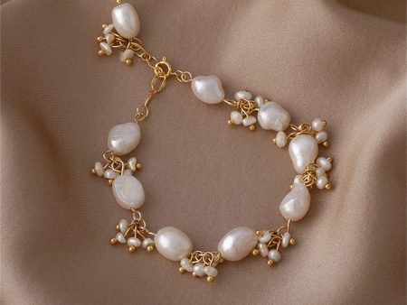 Pearl & 18K Gold-Plated Botany Station Bracelet Supply