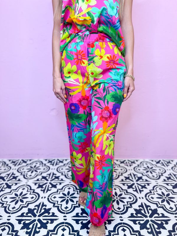 Tropical Days Wide Leg Pants Online now