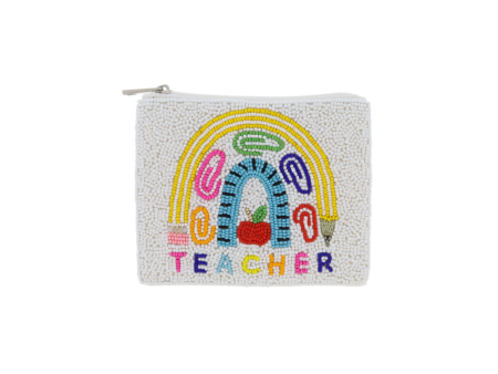 [Jane Marie] Teacher Coin Purse-White Beaded Supply