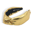 [Brianna Cannon] Gold Puff Knotted Headband-Gold Online Sale