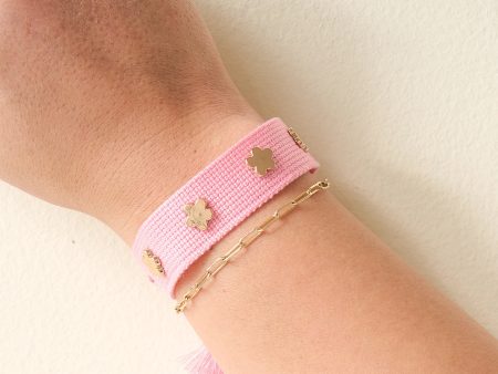 Woven Bracelet-Pink Online Sale