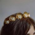 Pearl & 18K Gold-Plated Shell Headband Online Sale