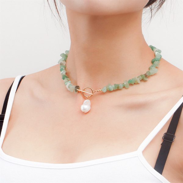 Pearl & Green Irregular Resin 18K Gold-Plated Drop Pendant Toggle Necklace Online Hot Sale