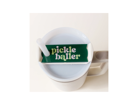 Pickleballer Tumbler Lid Tag Online