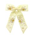 [Brianna Cannon] Yellow Shimmer Bow Clip-Crystals Pearls Discount