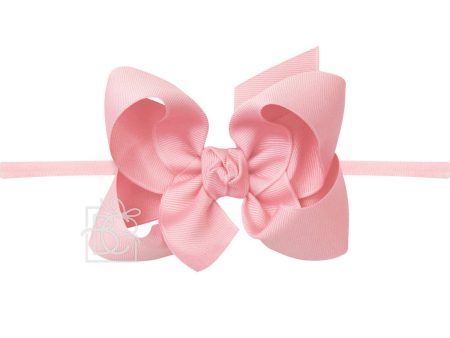 1 4  PANTYHOSE HEADBAND W SIGNATURE GROSGRAIN BOW: 4.5  Large   PINK Online