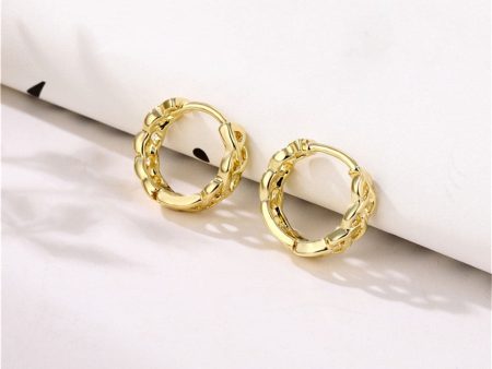 18K Gold-Plated Chain Huggie Earrings Discount