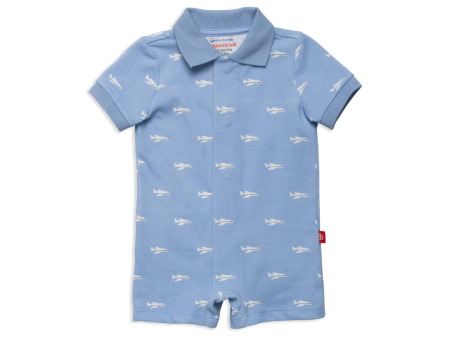 [Magnetic Me] Ready Jet Go Airplane Romper on Sale