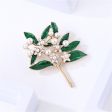 Pearl & Green Enamel 18K Gold-Plated Gardenia Brooch For Discount