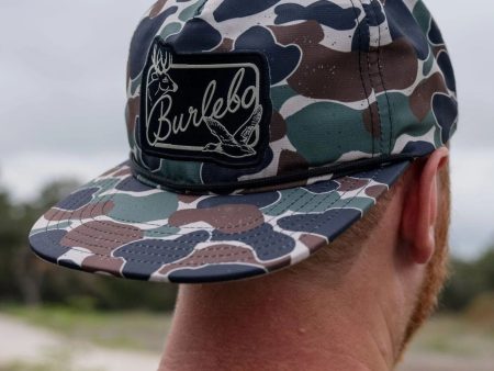 {Burlebo} Throwback Camo Patch Cap Online