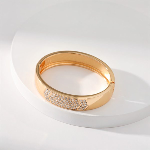 Cubic Zirconia & 18K Gold-Plated Arrow Bangle Online Hot Sale