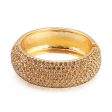 Cubic Zirconia & 18K Gold-Plated Bangle on Sale