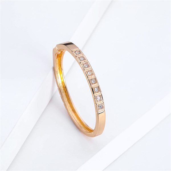 Cubic Zirconia & 18K Gold-Plated Bangle Bracelet Discount