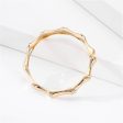 Cubic Zirconia & 18K Gold-Plated Bamboo Bangle Supply