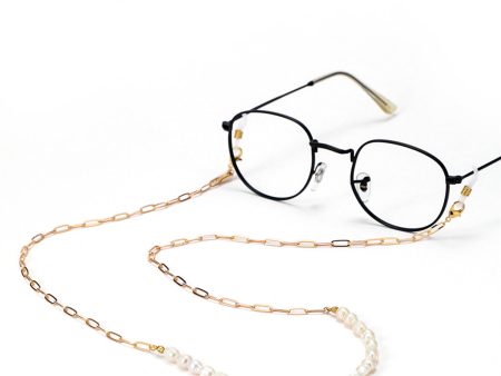 Pearl & 18K Gold-Plated Glasses Chain Online Hot Sale