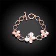 Cats Eye & Cubic Zirconia 18K Rose Gold-Plated Butterfly Bracelet Fashion