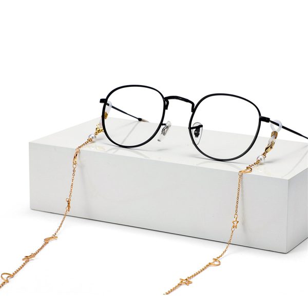 Pearl & 18K Gold-Plated Celestial Station Glasses Chain For Cheap